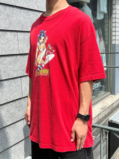 90's  HOOK-UPS「ANIME GIRLS」グラフィックTシャツ
