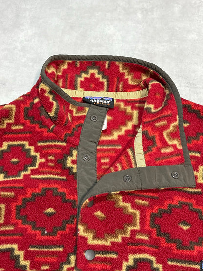 10's PATAGONIA Synchilla Snap-T「ヤナバ柄」フリースプルオーバー