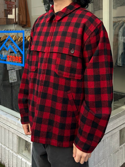 70's WOOLRICH「Buffalo Check」ウールハンティングジャケット　ダメージ