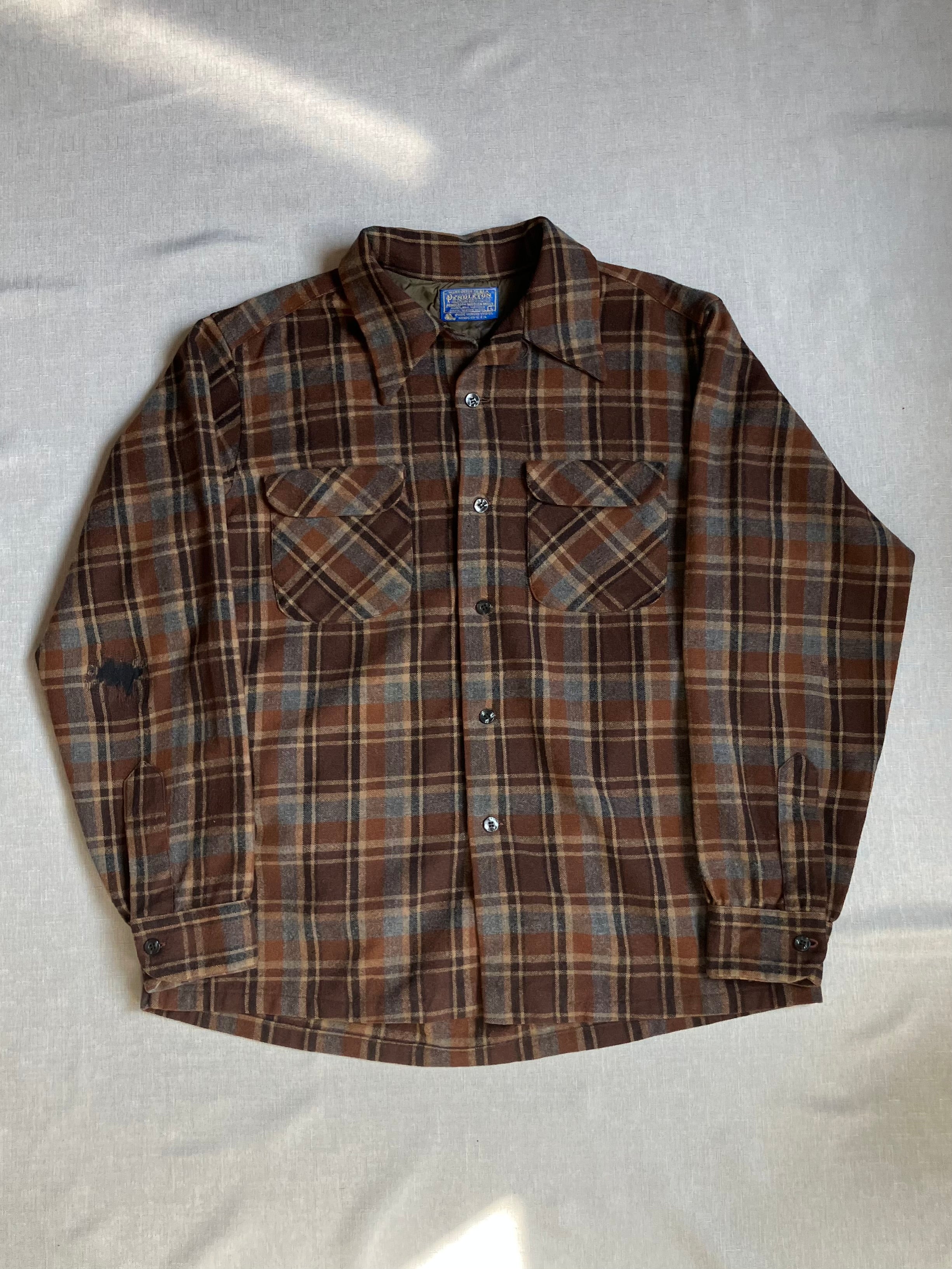 70's PENDLETON USA製 ウールチェックシャツ – FUJI STORE