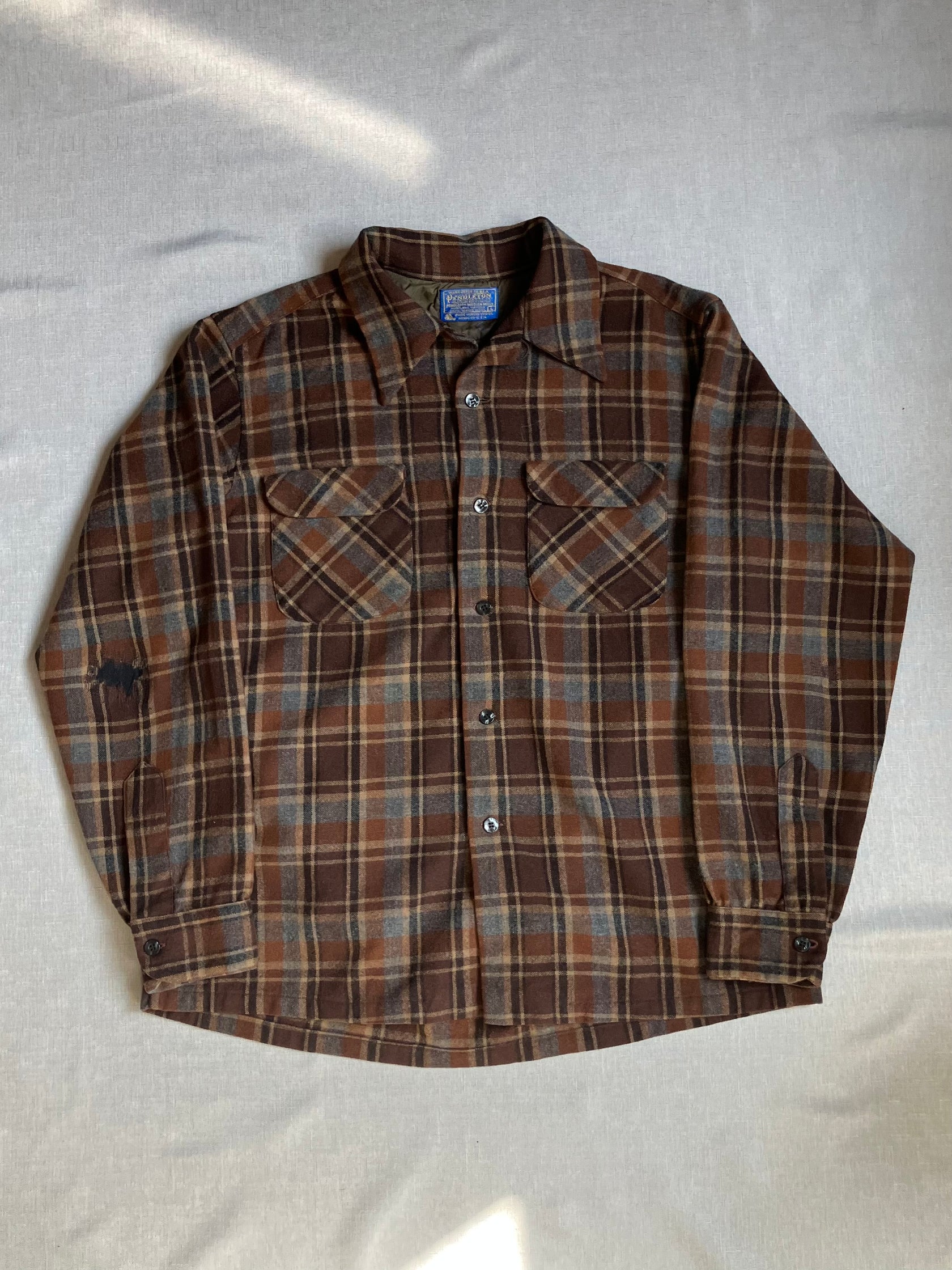 70's PENDLETON USA製 ウールチェックシャツ