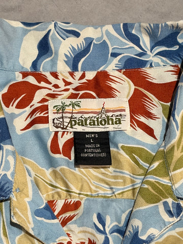 00's PATAGONIA「Pataloha」レッド・ジンジャー柄　アロハシャツ