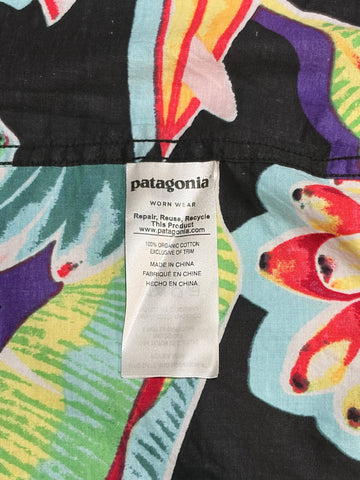 10's PATAGONIA「Pataloha」ブラックバナナ柄　アロハシャツ