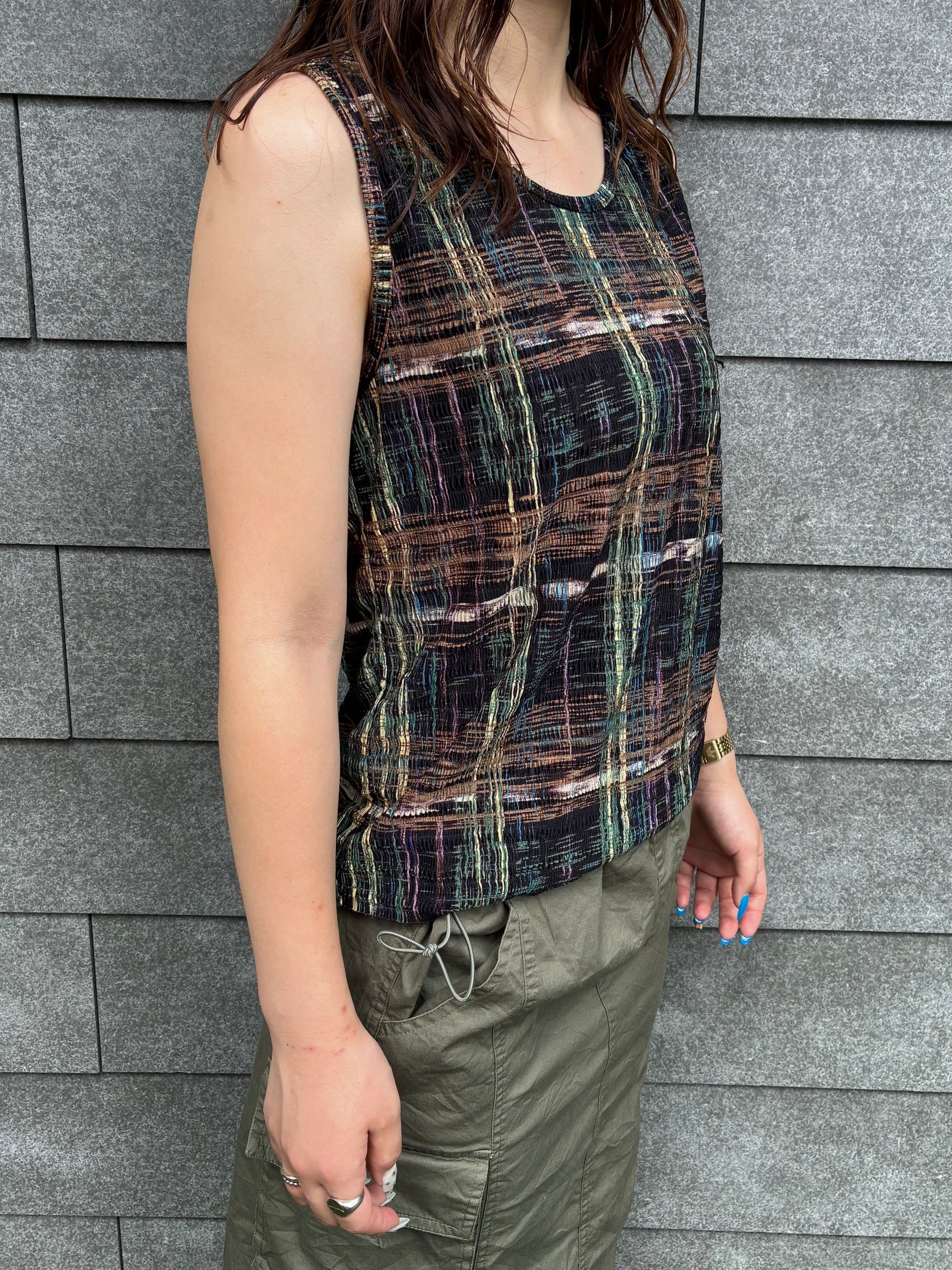 90's「Pleat Pleat by RAFAEL」ノースリーブタンクトップ