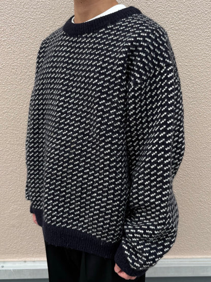 80's L.L.Bean「バーズアイ」Norway製　ウールセーター