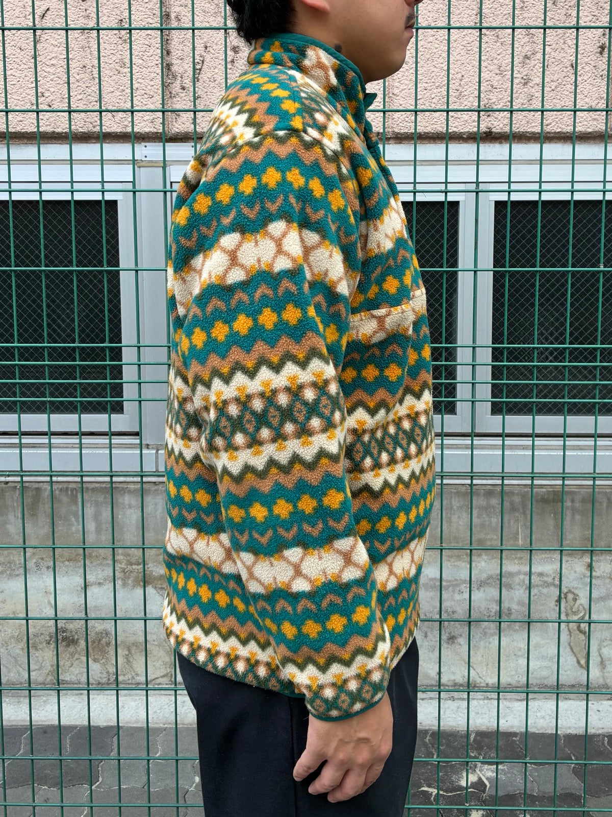 10's PATAGONIA Synchilla Snap-T「クリフ柄」フリースプルオーバー