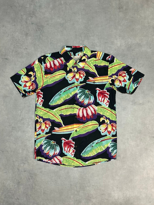 10's PATAGONIA「Pataloha」ブラックバナナ柄　アロハシャツ