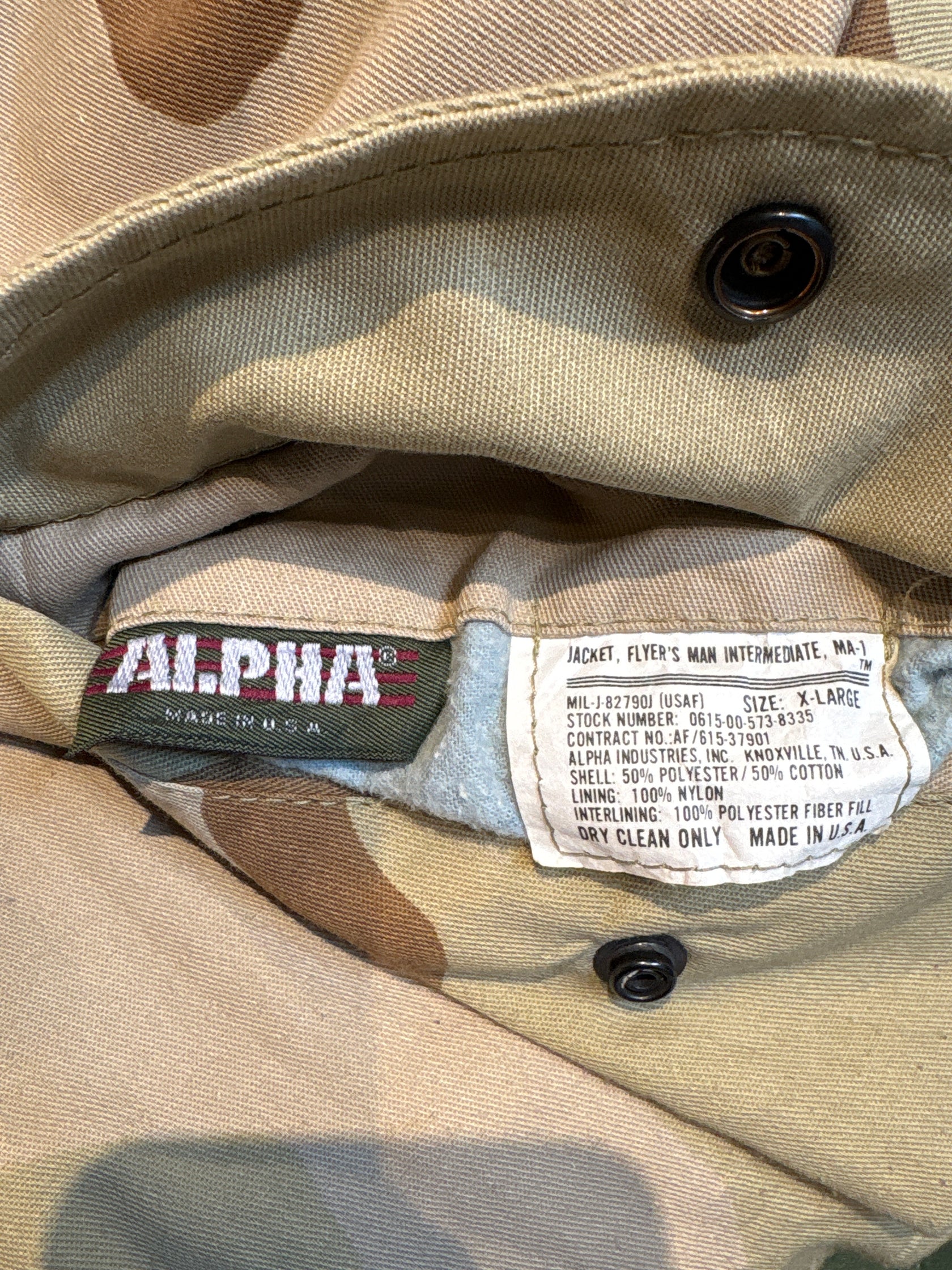 70's～80's「ALPHA INDUSTRIES」 MA-1 フライトジャケット