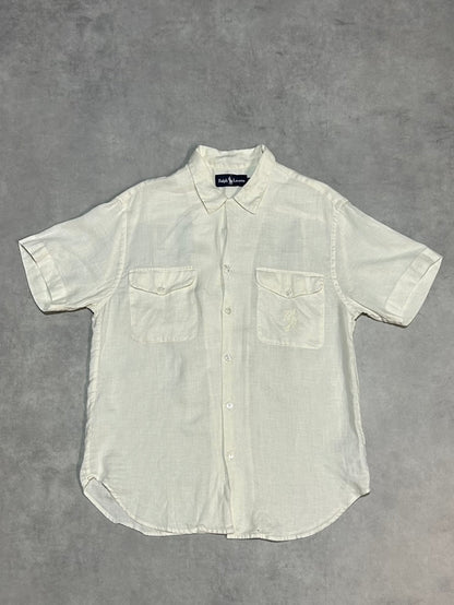 90's Ralph Lauren「IMPACT21 日本企画」リネン半袖シャツ