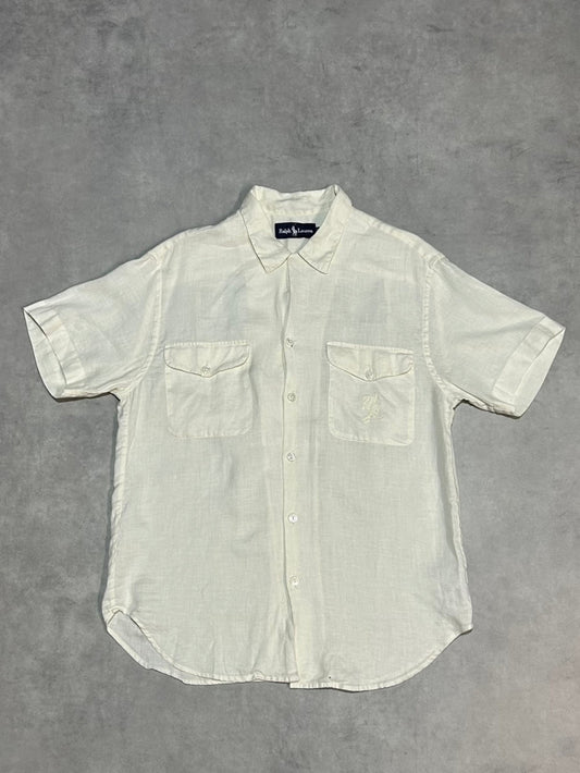 90's Ralph Lauren「IMPACT21 日本企画」リネン半袖シャツ