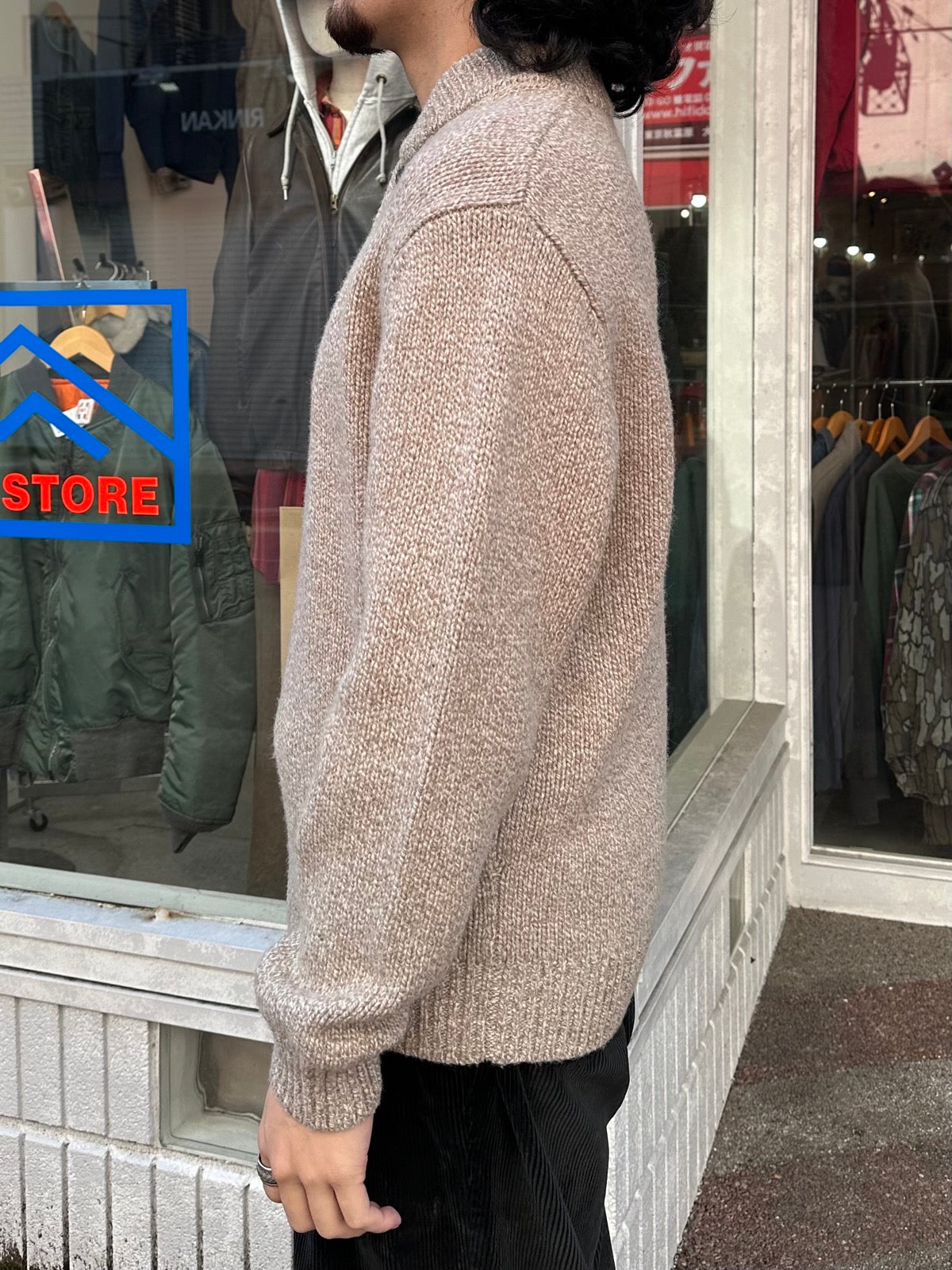 00's L.L.BEAN ヘンリーネックニット