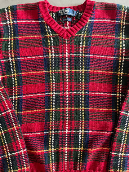 90's「Polo by Ralph Lauren」 タータンチェック コットンニット