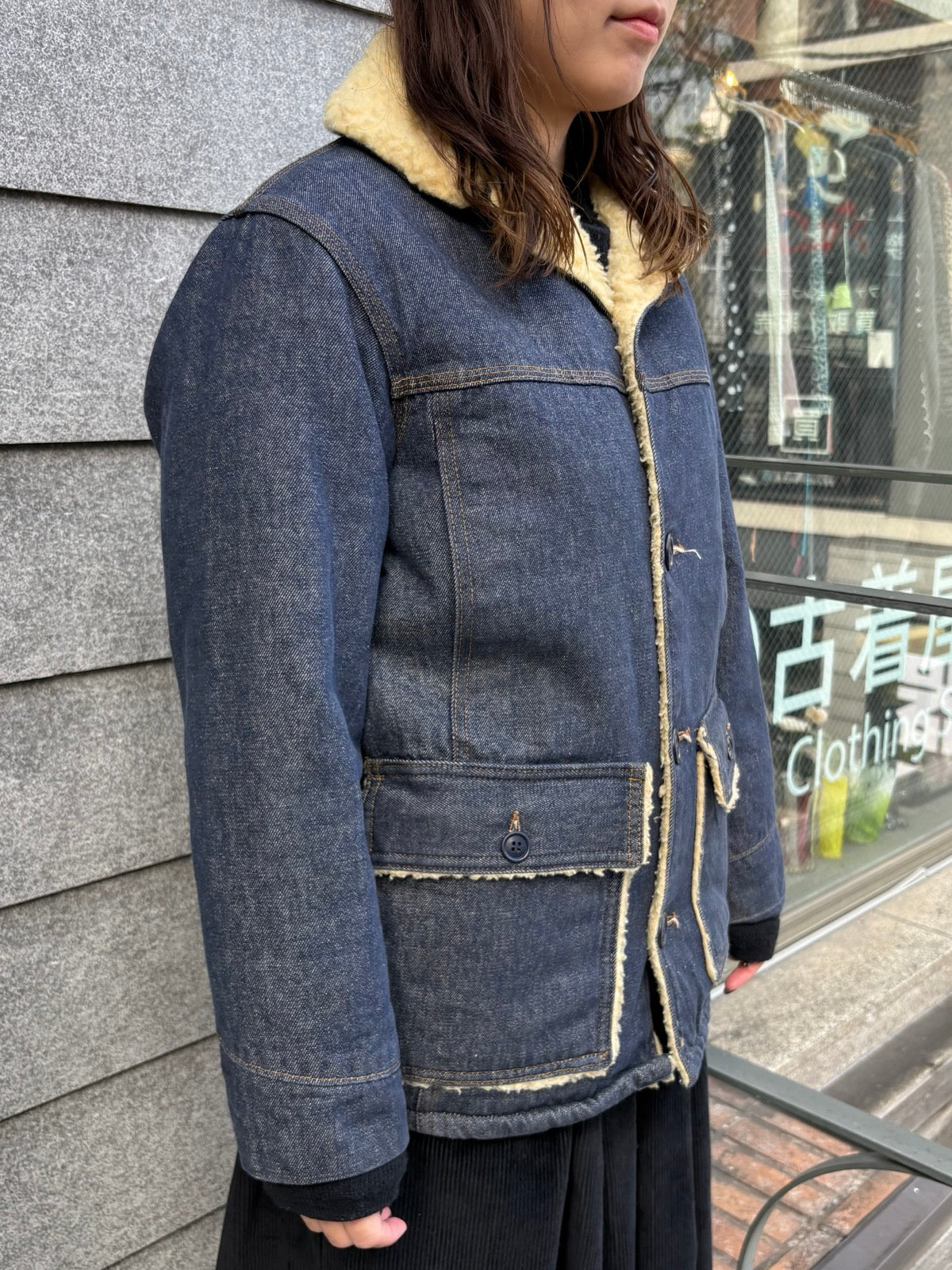 70's「CARHARTT」ボアデニムランチコート
