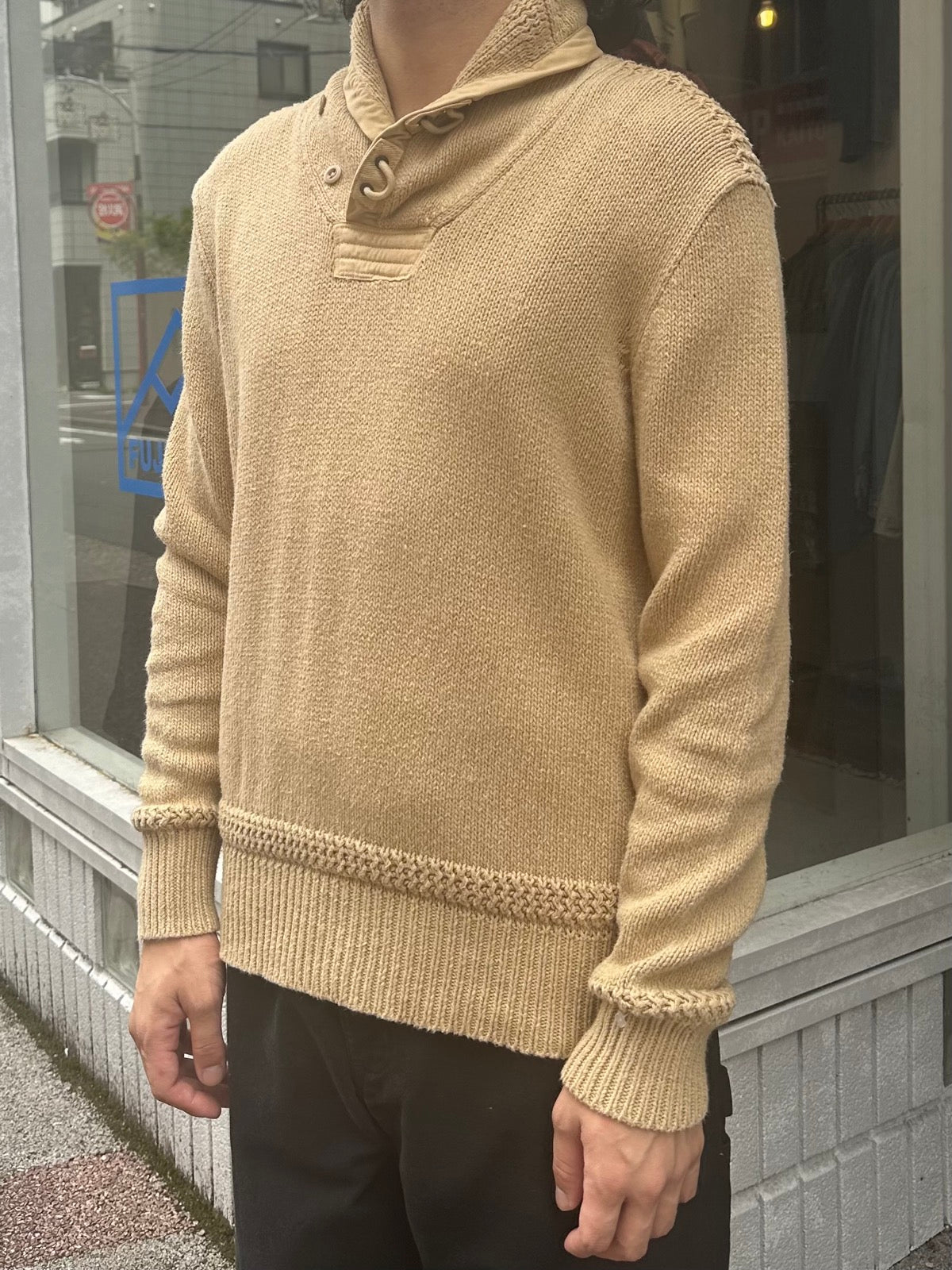 90's RALPH LAUREN ショールカラーニット