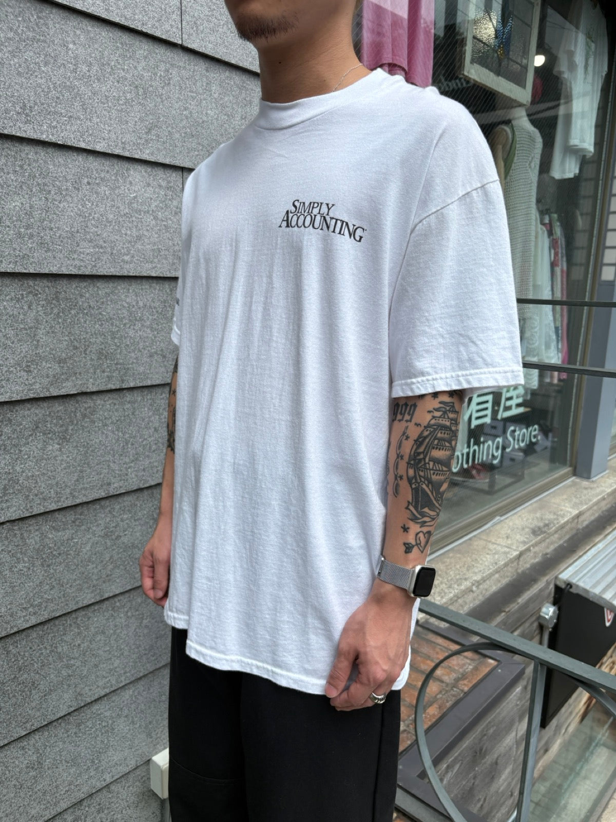 00's「SIMPLY ACCOUNTING」USA製　企業Tシャツ