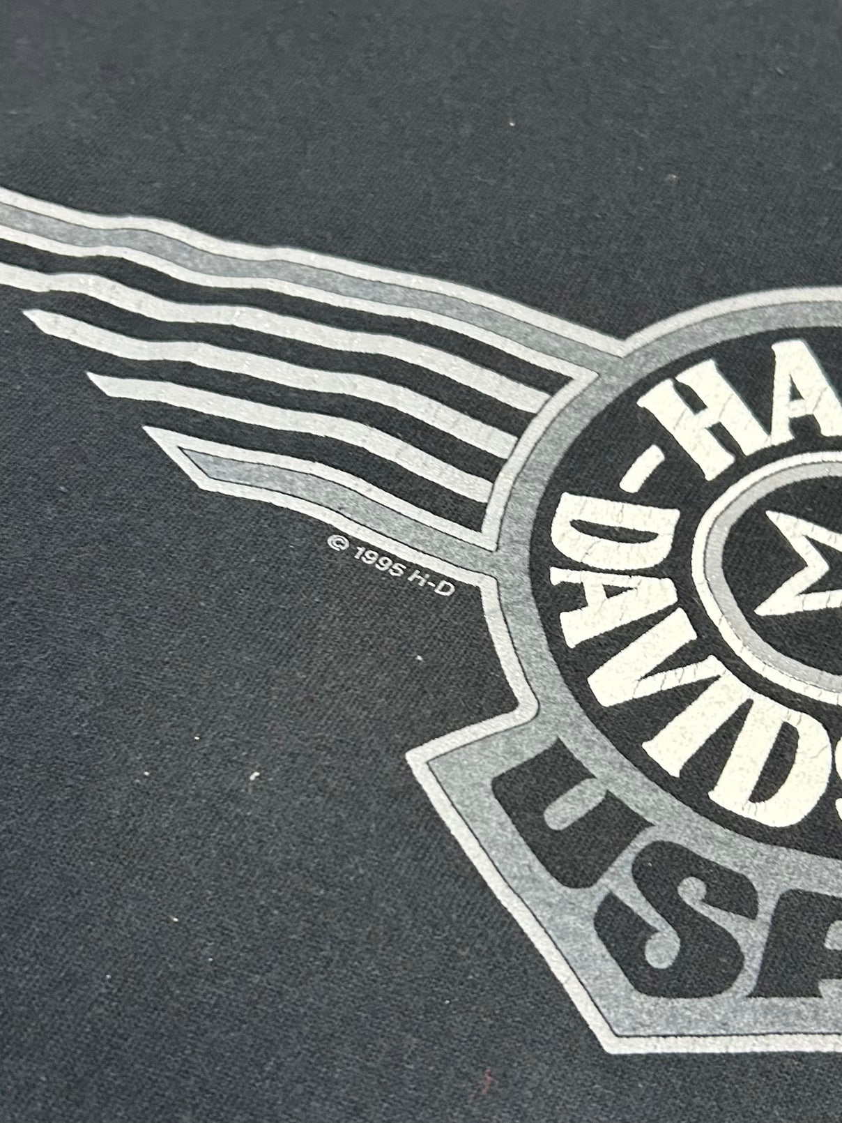 90's Harley-Davidson「カウ柄」USA製 ロゴTシャツ