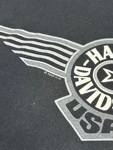 90's Harley-Davidson「カウ柄」USA製 ロゴTシャツ