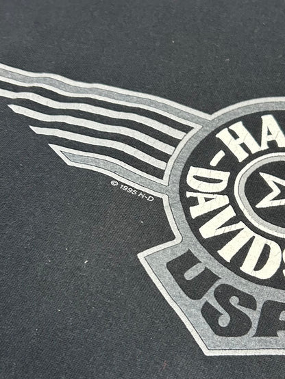 90's Harley-Davidson「カウ柄」USA製 ロゴTシャツ