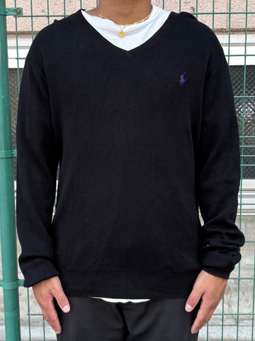 POLO RALPH LAUREN「PIMA COTTON」Vネックコットンニット