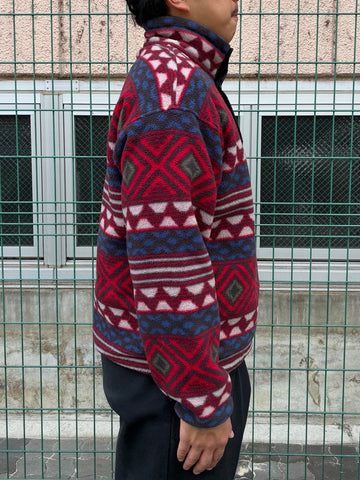 90's PATAGONIA Synchilla Snap-T「サルティーヨ柄」フリースプルオーバー
