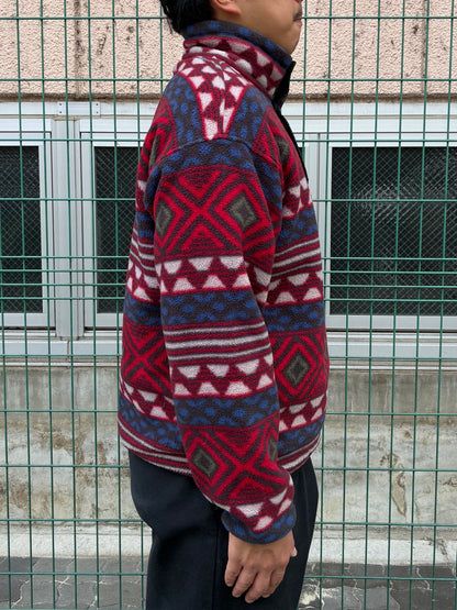 90's PATAGONIA Synchilla Snap-T「サルティーヨ柄」フリースプルオーバー