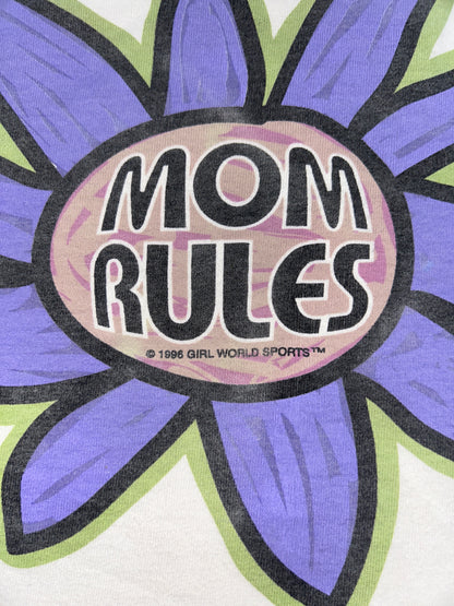 90's GIRLS WORLD「MOM　RULES」グラフィックTシャツ