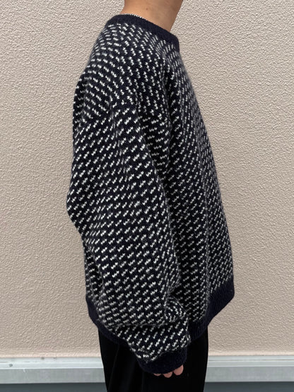 80's L.L.Bean「バーズアイ」Norway製　ウールセーター