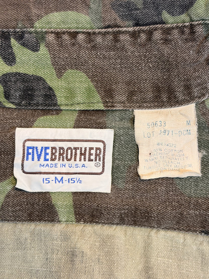 80's FIVE BROTHER USA製 迷彩 ワークシャツ
