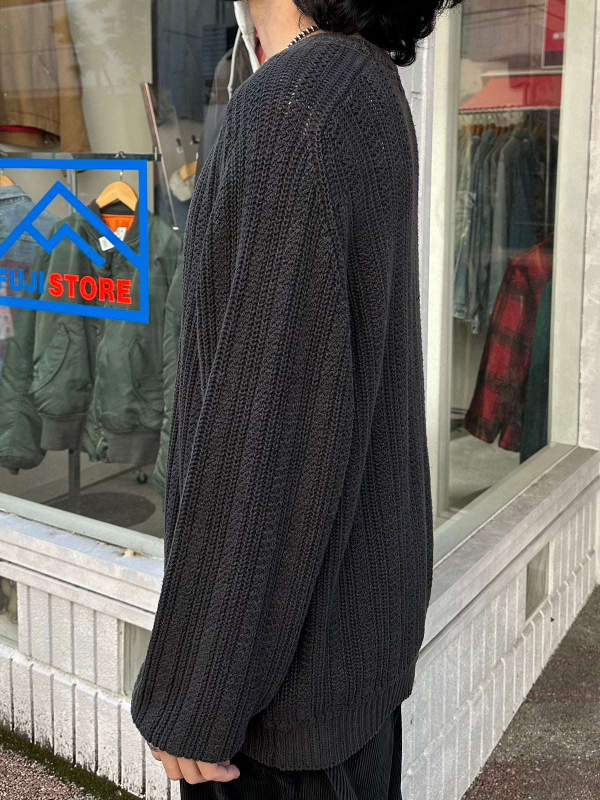 90's ST.JOHN'S BAY リブ編みコットンニット