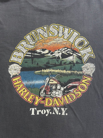 90's HARLEY-DAVIDSON「BRUNSWICK」USA製 ハーレーダビッドソンTシャツ
