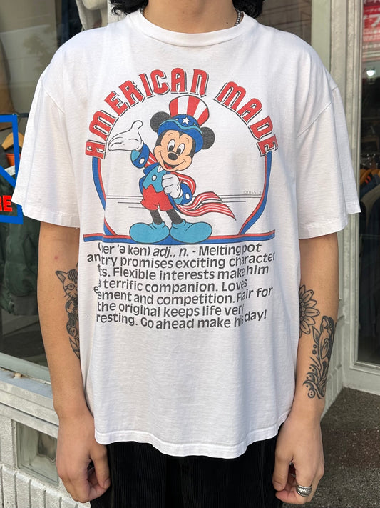 80's DISNEY「American Made」キャラクターTシャツ