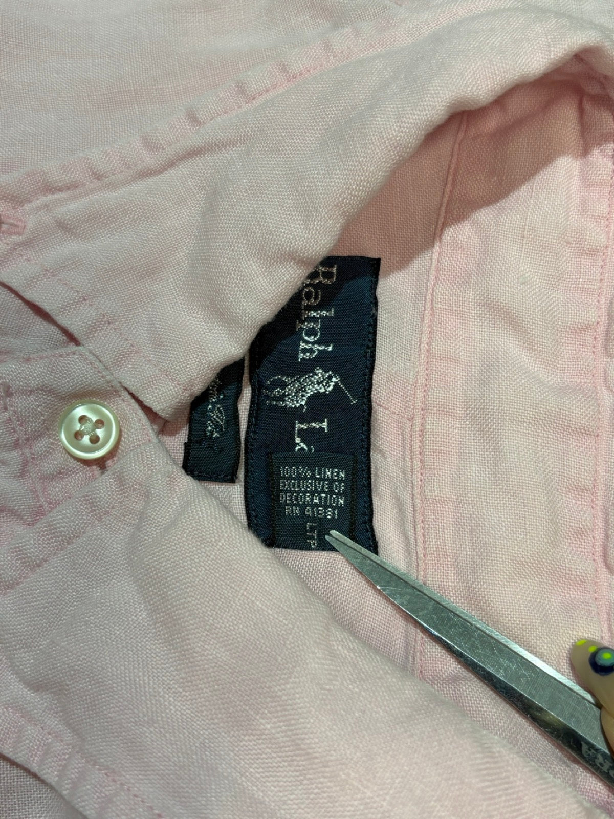 RALPH LAUREN「Custom Fit」リネンシャツ