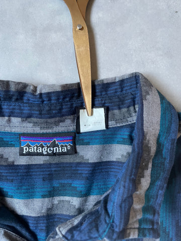 90's PATAGONIA「Native Stripe」ボタンダウンフランネルシャツ