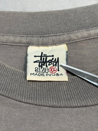 90's STUSSY「World Tour」USA製 スケートTシャツ