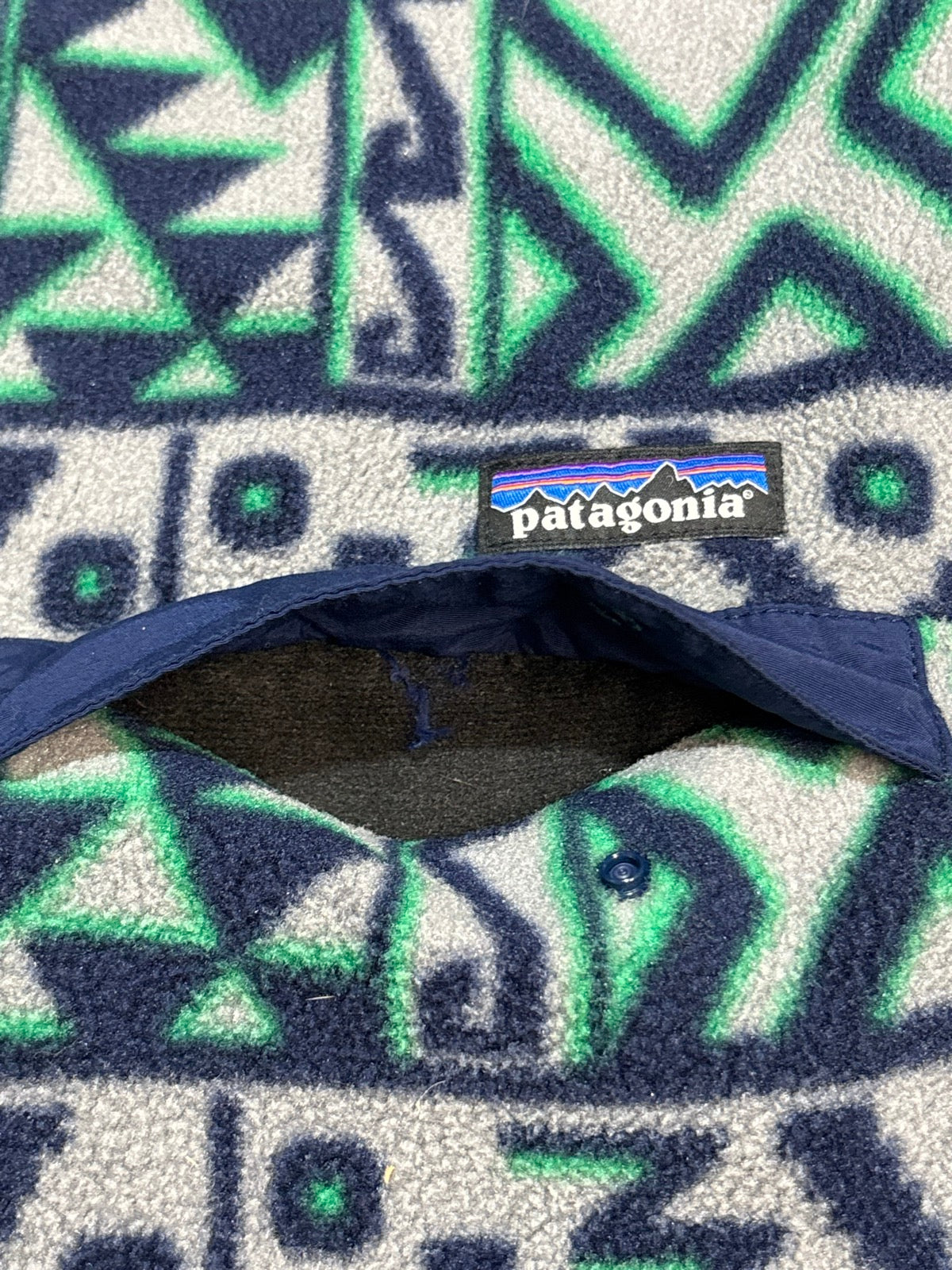 10's PATAGONIA Synchilla Snap-T「モンタナシエテ柄」フリースプルオーバー