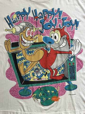 90's THE REN＆STIMPY SHOW キャラクターTシャツ