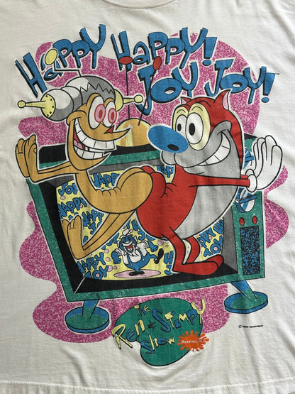 90's THE REN＆STIMPY SHOW キャラクターTシャツ