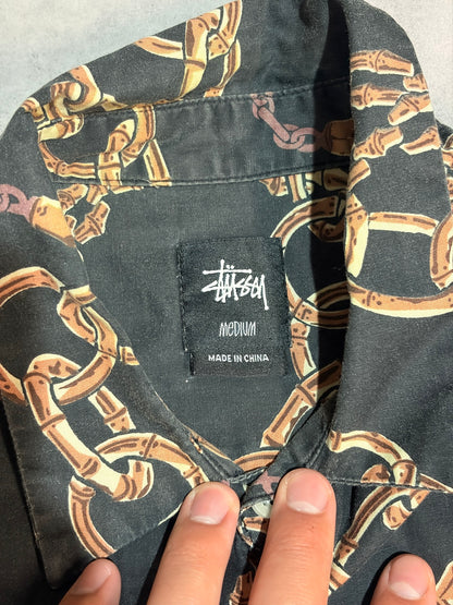 STUSSY「鎖柄」総柄シャツ