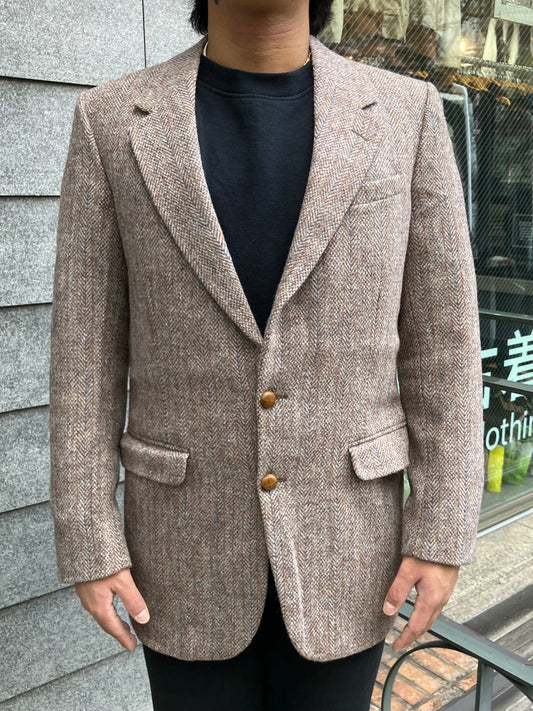 80's「Harris Tweed」USA製 ヘリンボーンジャケット