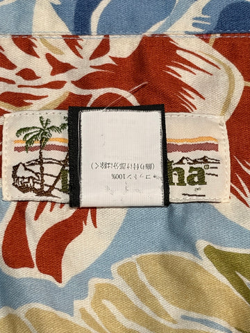 00's PATAGONIA「Pataloha」レッド・ジンジャー柄　アロハシャツ