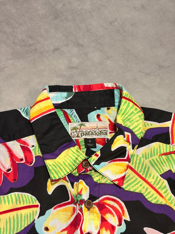 10's PATAGONIA「Pataloha」ブラックバナナ柄　アロハシャツ