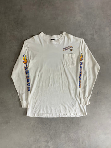 00's HARLEY DAVIDSON「Bar&Shield」ハーレーロングTシャツ