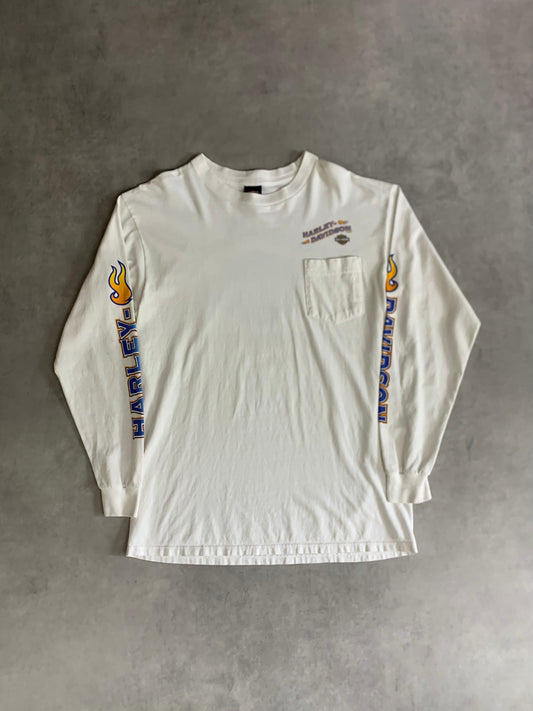 00's HARLEY DAVIDSON「Bar&Shield」ハーレーロングTシャツ