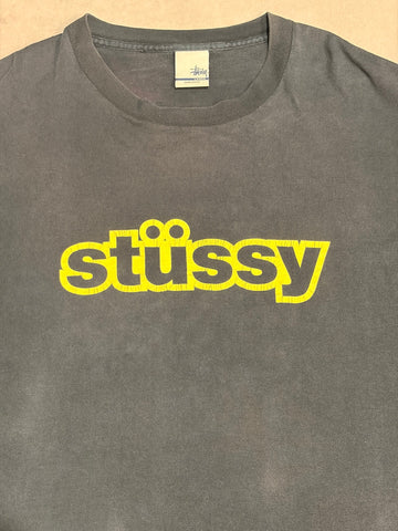 90's STUSSY「銀タグ」USA製 ロゴTシャツ