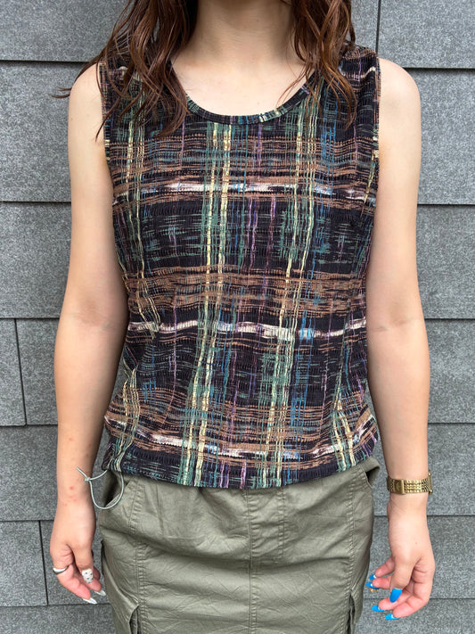 90's「Pleat Pleat by RAFAEL」ノースリーブタンクトップ