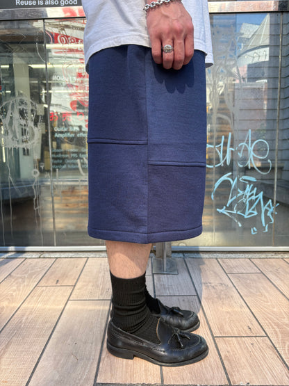 REMAKE  SWEATS DOUBLE KNEE SHORTS