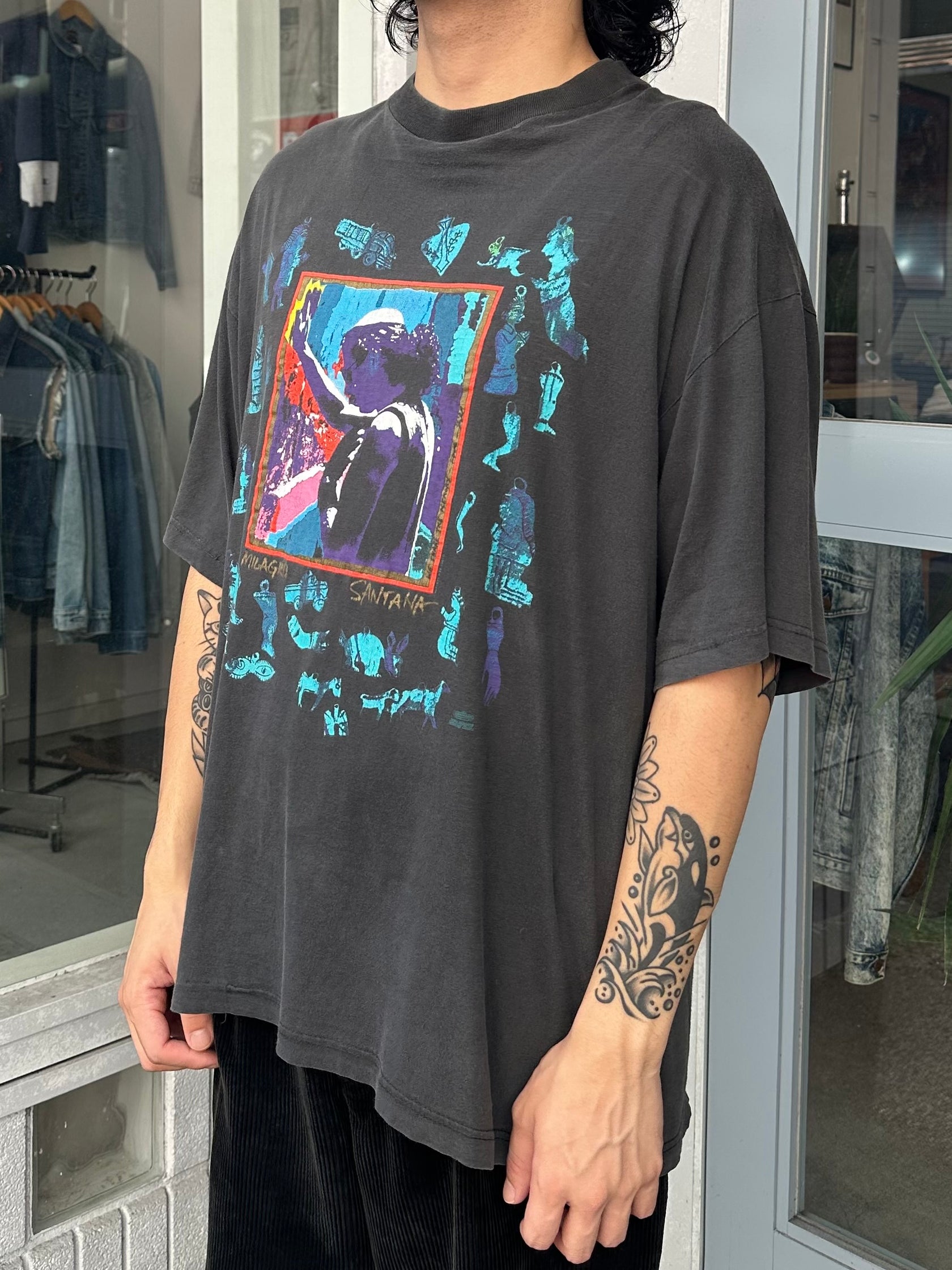 90's Carlos Santana「Milagro」バンドTシャツ