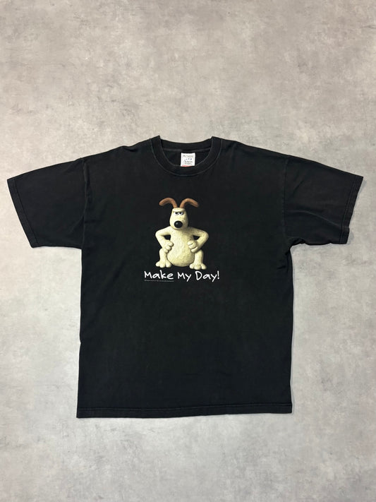 90's Wallace & Gromit「Make My Day!」キャラクターTシャツ