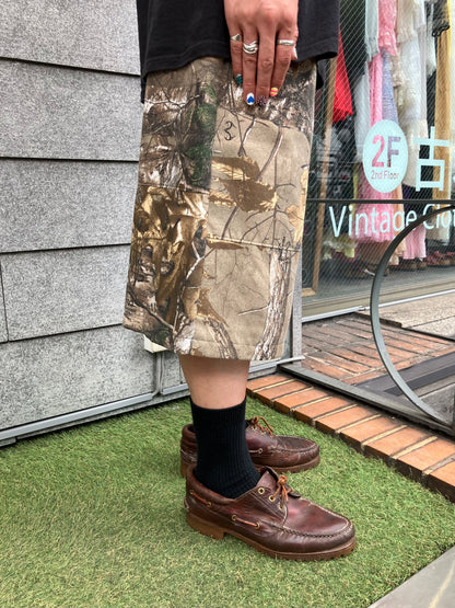 REMAKE  SWEATS DOUBLE KNEE SHORTS