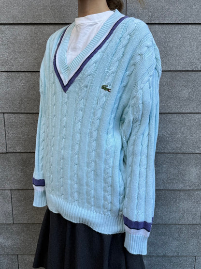 90's「LACOSTE」チルデンニット